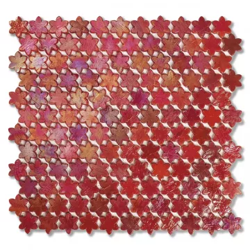 Sicis Petites Fleurs F14 Peony Glass Mosaic Tile